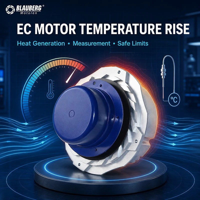 What is the temperature rise of an EC centrifugal motor fan during operation What is the temperature rise of an EC centrifugal motor fan during operation